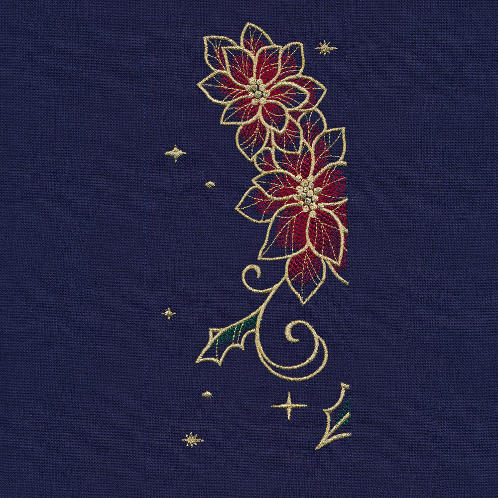Gilded Christmas Books & Blooms (Applique)