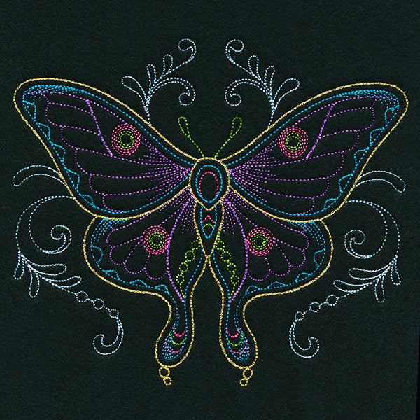 Vibrant Fluttering Moth