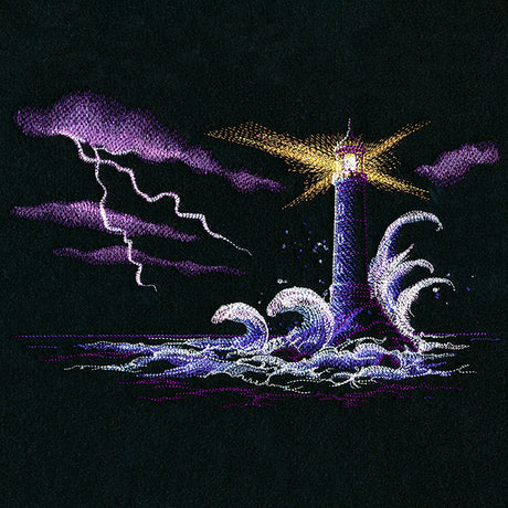 Storm At Sea Lighthouse