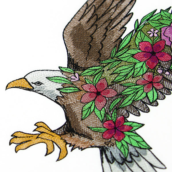 Eagle in Flowers