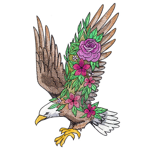 Eagle in Flowers