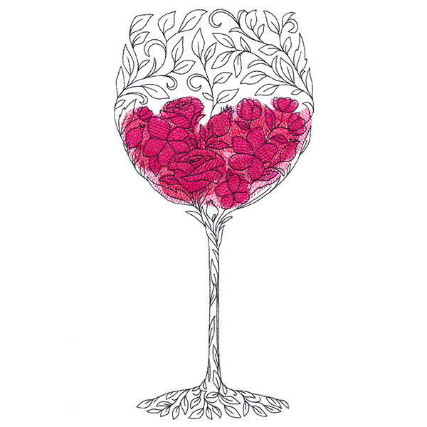 Bouquet of Flavor Wine Glass