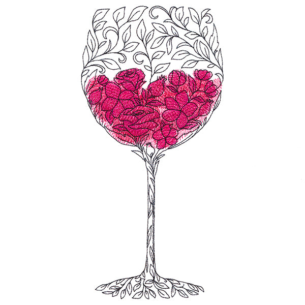 Bouquet of Flavor Wine Glass