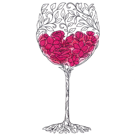 Bouquet of Flavor Wine Glass