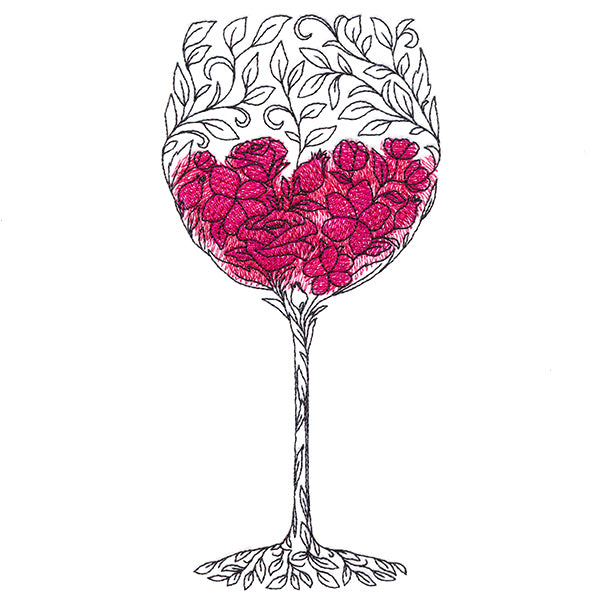 Bouquet of Flavor Wine Glass