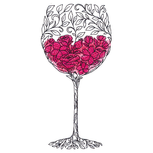 Bouquet of Flavor Wine Glass