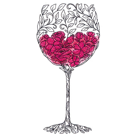 Bouquet of Flavor Wine Glass