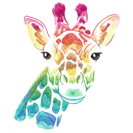 Wild Rainbow Giraffe