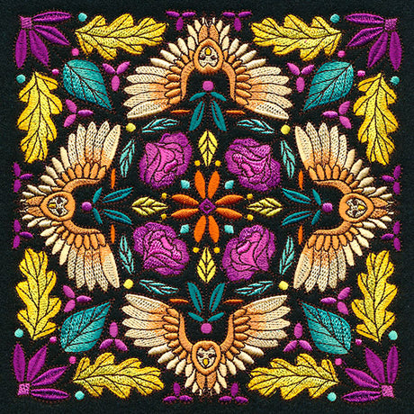 Owl Kaleidoscope Square