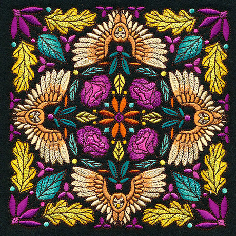 Owl Kaleidoscope Square