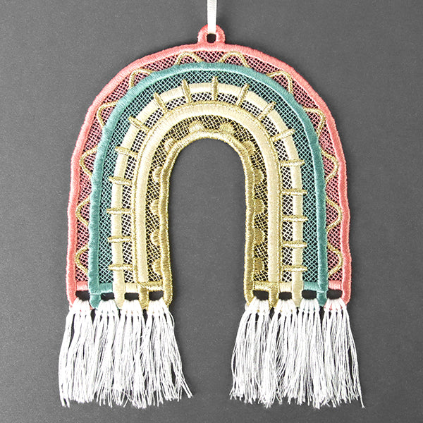Sunny and Bright Rainbow Ornament (Lace)