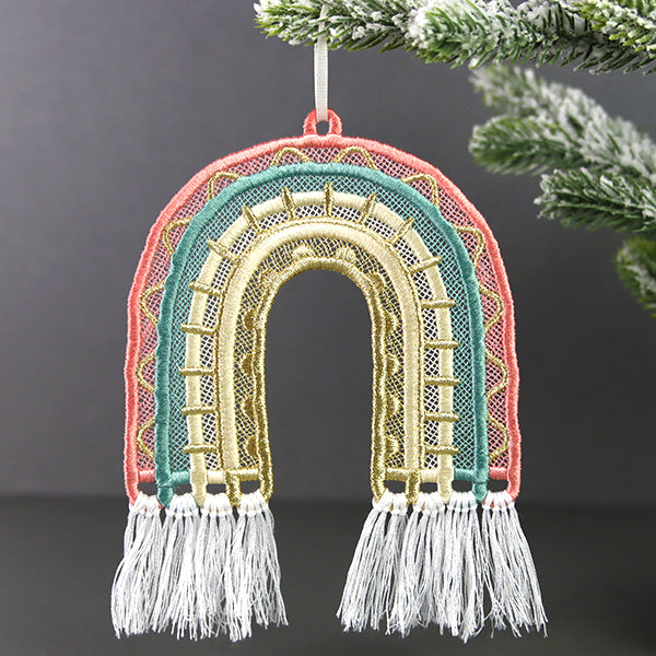 Sunny and Bright Rainbow Ornament (Lace)