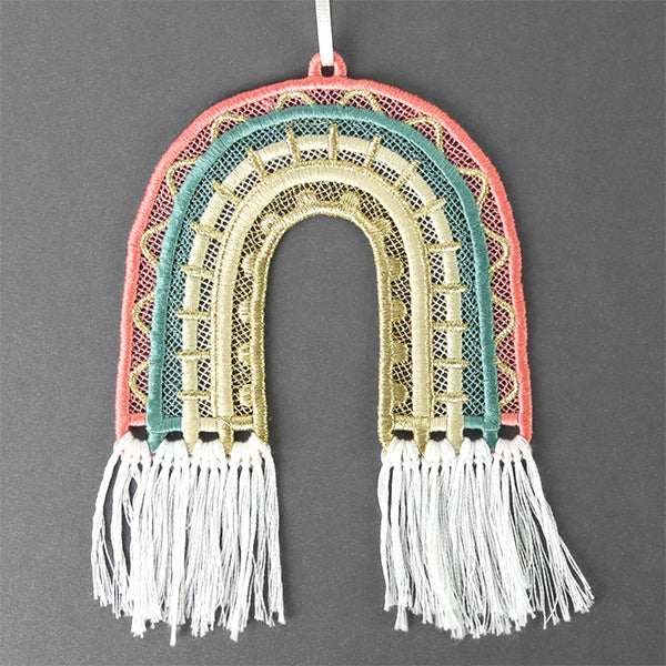 Sunny and Bright Rainbow Ornament (Lace)