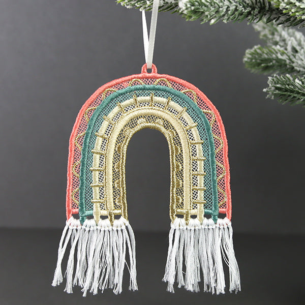 Sunny and Bright Rainbow Ornament (Lace)