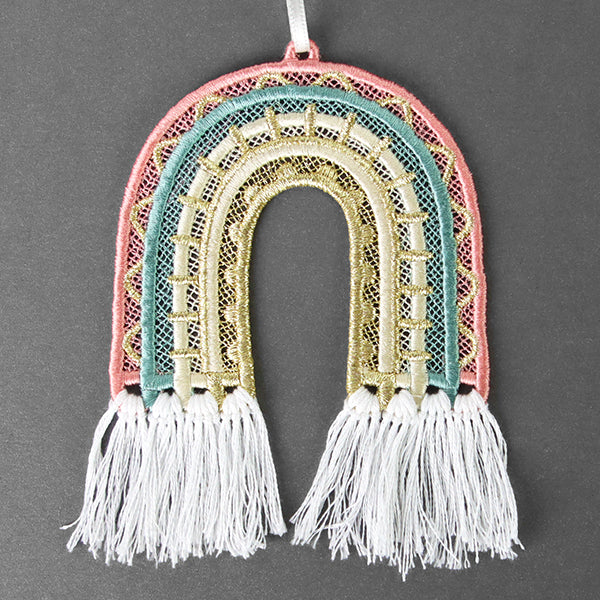 Sunny and Bright Rainbow Ornament (Lace)