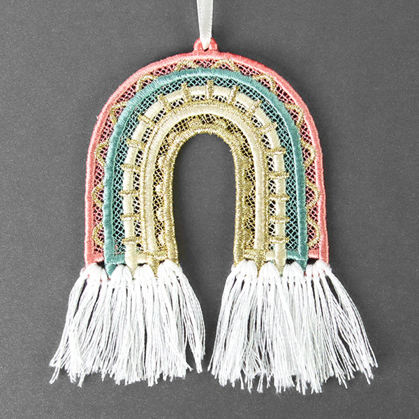 Sunny and Bright Rainbow Ornament (Lace)