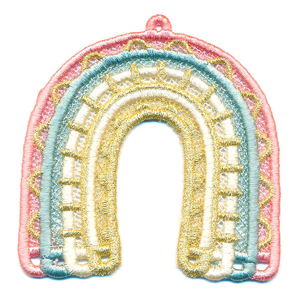 Sunny and Bright Rainbow Ornament (Lace)