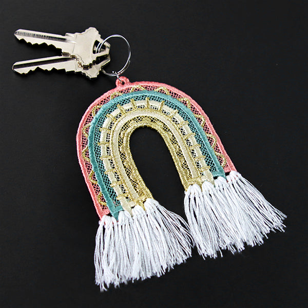 Sunny and Bright Rainbow Ornament (Lace)