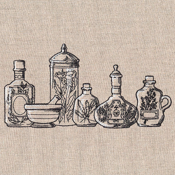 Kitchen Apothecary Border