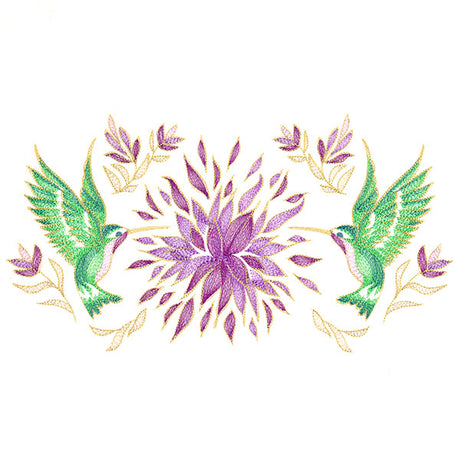 Elegant Hummingbirds and Blooms