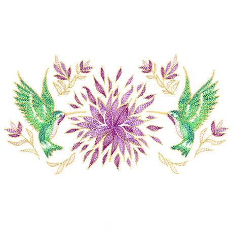 Elegant Hummingbirds and Blooms