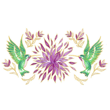 Elegant Hummingbirds and Blooms