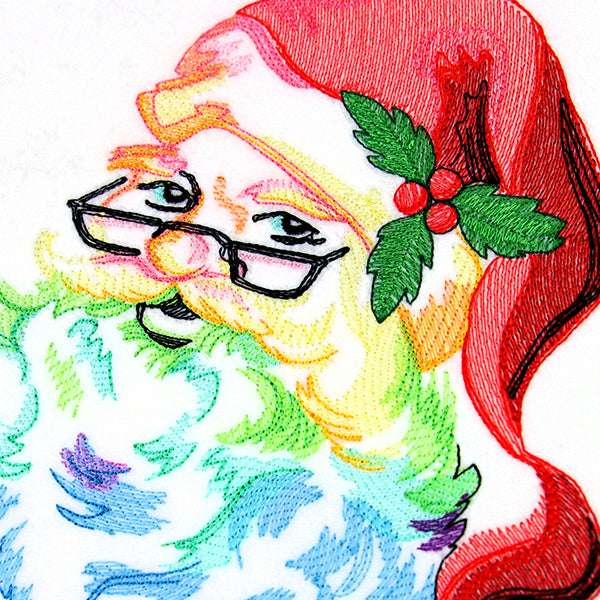 Rainbow Christmas Santa