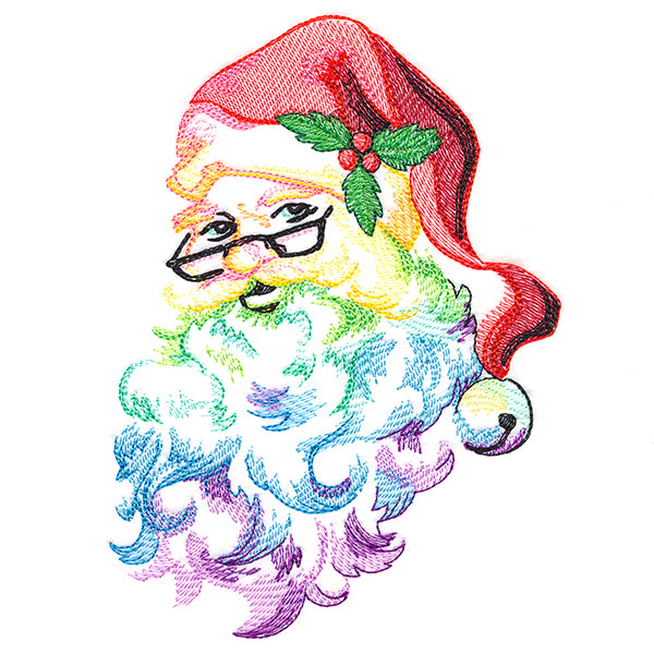 Rainbow Christmas Santa