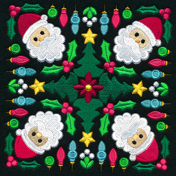 Santa Kaleidoscope Square