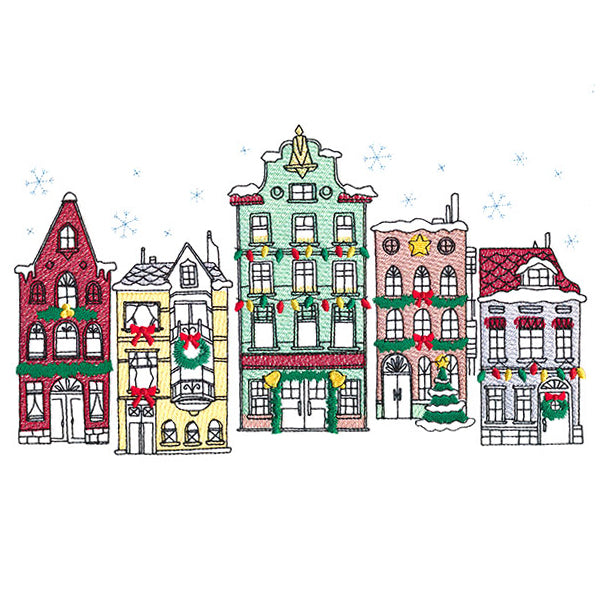 Urban Christmas City Border