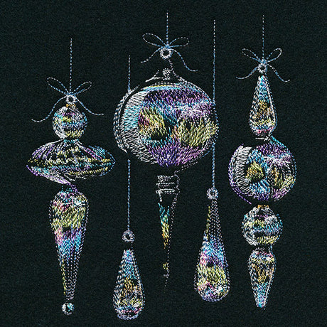 Iridescent Ornament Border