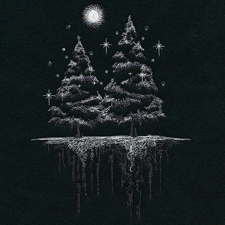 Snowy Night Forest