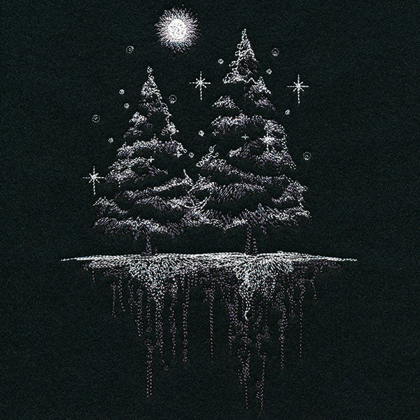 Snowy Night Forest