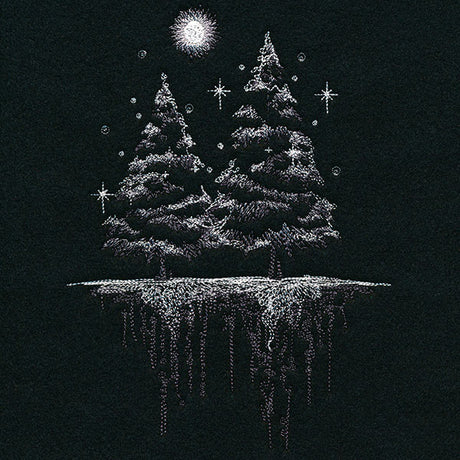 Snowy Night Forest