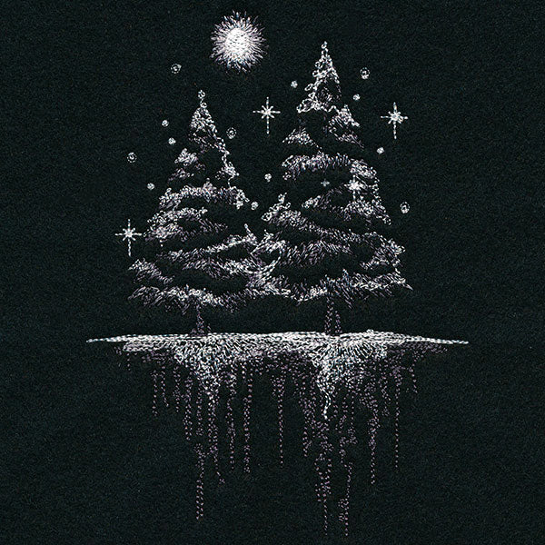 Snowy Night Forest