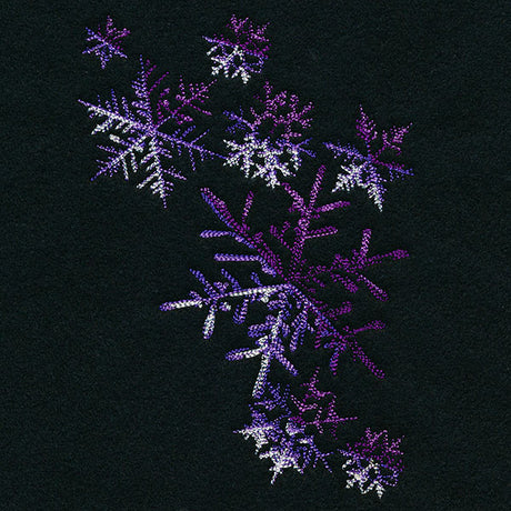 Flurry of Color Snowflakes