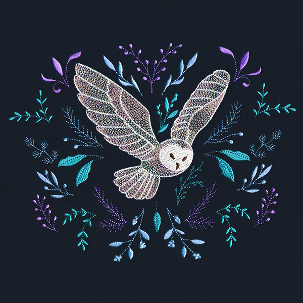 Winter Owl in Botanicals