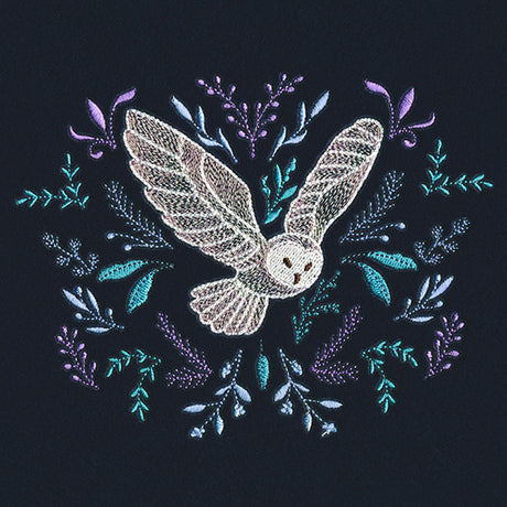 Winter Owl in Botanicals
