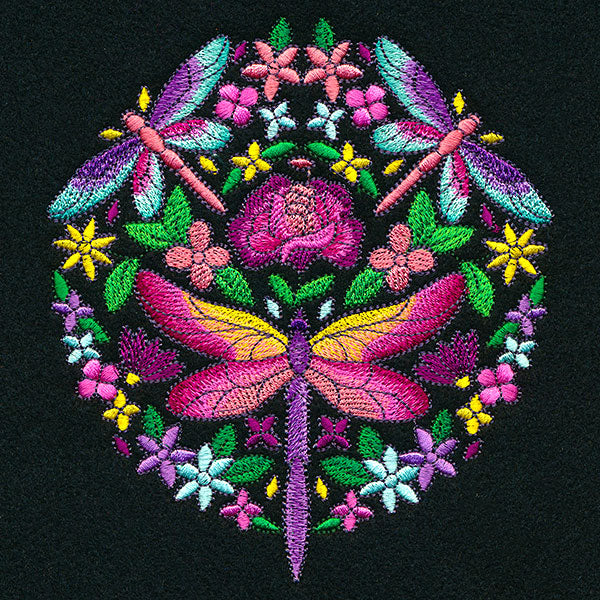 Dragonfly Kaleidoscope Circle