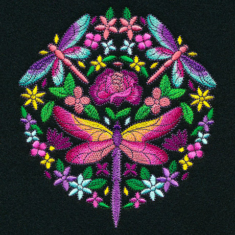 Dragonfly Kaleidoscope Circle