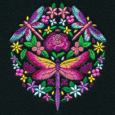 Dragonfly Kaleidoscope Circle