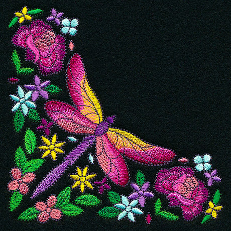 Dragonfly Kaleidoscope Corner