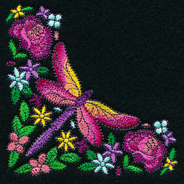 Dragonfly Kaleidoscope Corner