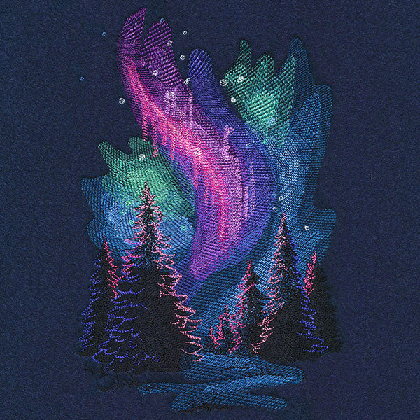 Aurora Borealis Forest