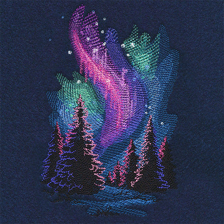 Aurora Borealis Forest