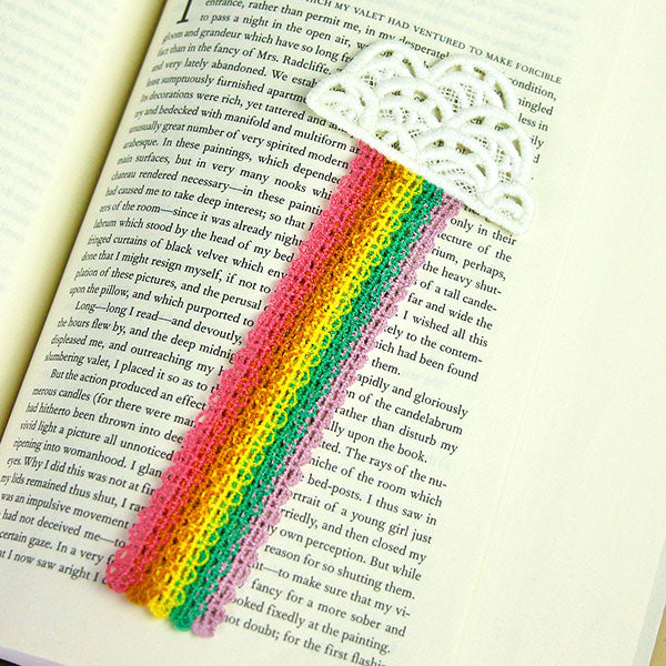 Literary Rainbow Bookmark (Lace)