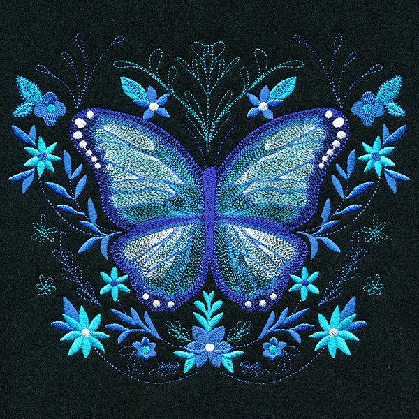 Blue Morpho in Botanicals