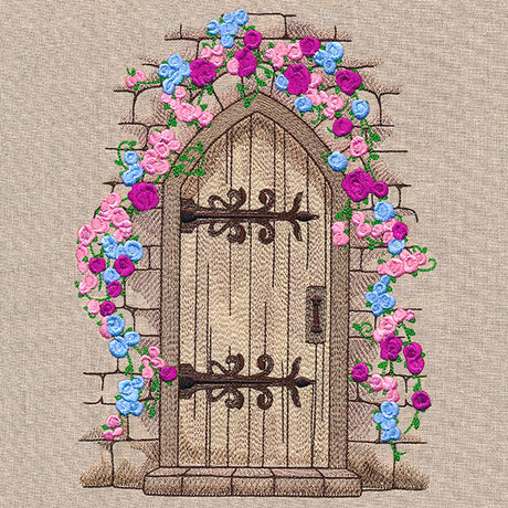 Floral Antique Door