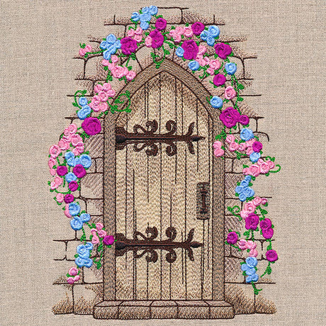 Floral Antique Door