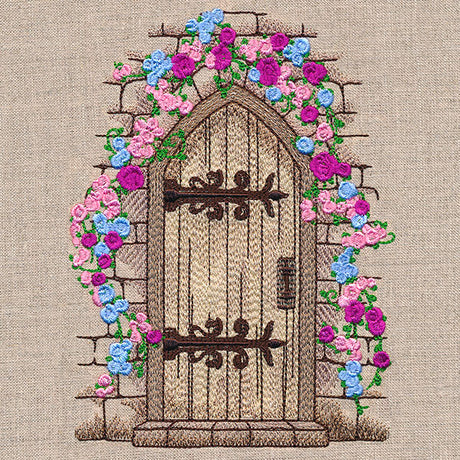 Floral Antique Door